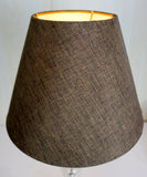 12"W x 9"H Hard Back Empire Lamp Shade - Chocolate Burlap
