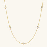 Gold Filled 5 Diamond Necklace