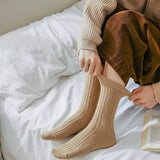 6-Pairs: Thick & Warm Cream Color Sock