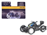 CanAm Ryker Rally 3Wheel Motorcycle Galactic Blue and Black 1/32 Diecast Model by BRP Models