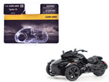 CanAm Spyder F3 3Wheel Motorcycle Steel Black Metallic 1/32 Diecast Model by BRP Models