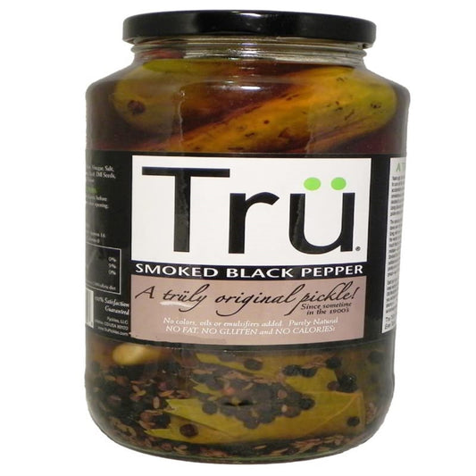 6010530 Pckle Smkd Blk Pepr 24Oz Tru Pickles Smoked Black Pepper Pickles 24 Oz Jar (Pack Of 6)