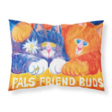 Caroline'S Treasures 6029Pillowcase Cats Pals Friends Buds Moisture Wicking Fabric Standard Pillowcase, Large, Multicolor
