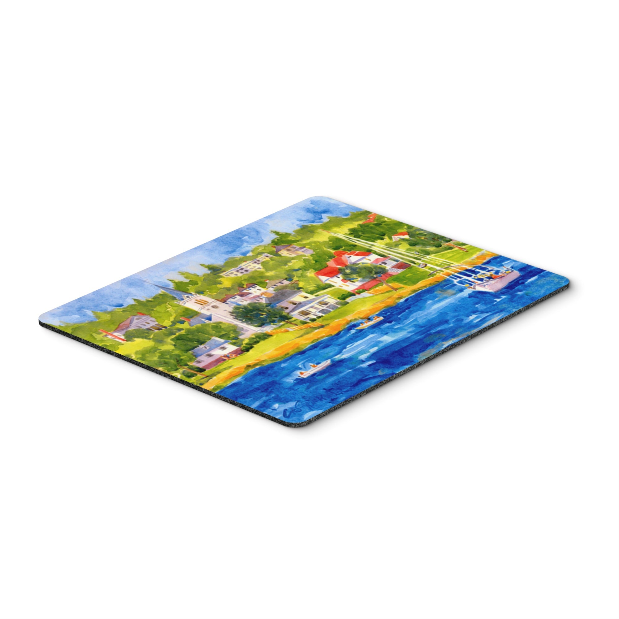 Caroline'S Treasures Harbour Scene With Sailboat Mouse Pad/Hot Pad/Trivet (6031Mp)