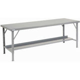 Global Industrial Extra Long Assembly Workbench 96 X 28 Folding Leg Steel Square Edge