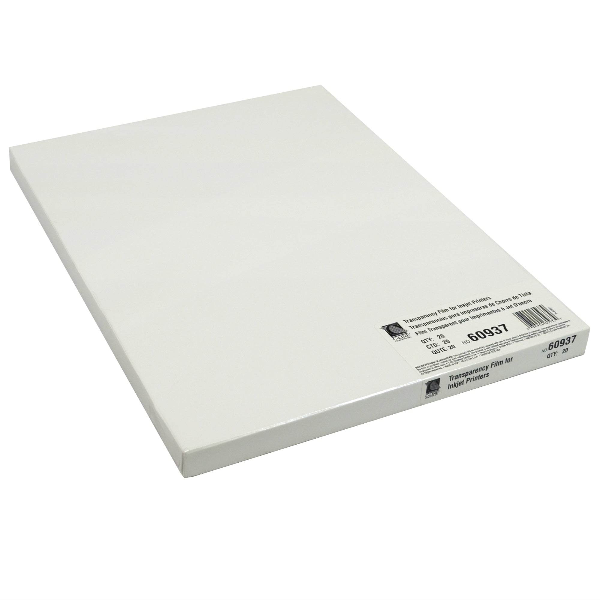 Ink Jet Transparency Film, 8 1/2 X 11, 20/Bx, 60937