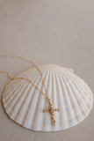Rose Ever Blooming Cross Necklace