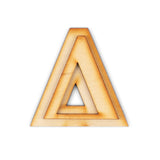 2 Pack Official Greek Wooden Letters for Crafts, Delta - 2 Classic Font Double Layer Wooden Greek Letters - Precision Cut Natura