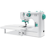 Sewing Machine with Extension Table & 12 Built-in Stitches & Night Light & Foot Pedal, Ideal for DIY Projects, Crafting, Quick F