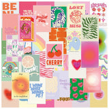 POSTERONN Danish Pastel Wall Collage Kit 54 Aesthetic 4x6 Posters Soft Pastel Room Decor for Bedroom Dorm Living Room Cute Wall