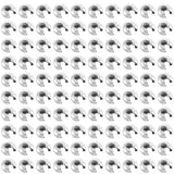 100Pcs 18K Silver Crimp Bead Covers, 4mm Open Knot Covers Half-Round Bead Tips for Jewelry Making Bracelets Necklaces Craft, SAT
