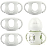 Frezonika 4 Pack Silicone Sleeves for Avent Natural Glass Baby Bottles, Silicone and Easy-Grip Handles for Drop Protection, Comp