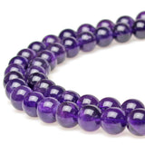 MJDCB 5A Natural South Africa Amethyst Gemstone Round Stone Beads for Jewelry Making DIY Bracelet Necklace (12mm)