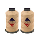 Sissewpro 1oz 375 yds Each 2 Pack Tex70 Bonded Nylon Thread 69 Upholstery Thread Heavy Duty Threads for Leather Sewing Machine, 