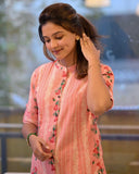 Anni Designer Women'S Rayon Viscose A-Line Printed Kurta With Pant (Pisasu Peach_M_Peach_Medium),Peach,M,,,