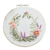 Enakshi Diy Needlework Kits With Embroidery Hoop Cross Stitch Craft, Flower Pattern Crafts | Needlecrafts & Yarn | Embroidery & 