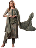 Gosriki Women'S Rayon Blend Printed Straight Kurta With Pant & Dupatta (Vice Grey-Vks02-Gs_S_Grey_Small),Grey,,B0D9YVN85D