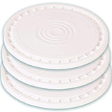 Meranti Reusable Easy Peel 3.5, 5, 6, and 7 Gallon Bucket Lid | Food Grade | 3 pack (White)