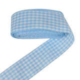 Gingham Ribbon Plaid Ribbon for Gift Wrapping Party Wedding Christmas Decoration (Light Sky Blue,1 (25mm) x 10 Yards)
