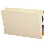 Smead End Tab File Folder, ShelfMaster Reinforced StraightCut Tab, Legal Size, Manila, 100 per Box (27110)