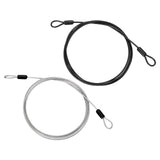 PATIKIL 2 Pcs 1/8 Dia Vinyl Coated Stainless Steel Cable with Loops, 6.6ft (79) Flexible Wire Rope Security Chain Lanyard Lock f