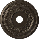 19OD x 3 1/2ID x 1P Baltimore Thermoformed PVC Ceiling Medallion (Fits Canopies up to 7 3/4), Metallic Dark Bronze