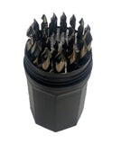 Norseman 22903 1/16 in. 1/2 in. Super Premium Black and Gold Oxide HiMolybdenum Steel Drill Bit Set, 29Piece, grey