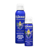 H2Ocean 4oz and 1.5oz Piercing Aftercare Spray Bundle, Sea Salt Keloid & Bump Treatment, Wound Care Spray Organic Wound Wash for
