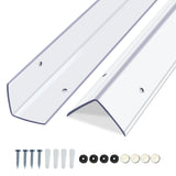 QDYMXUN Clear Screws Installation Wall Corner Protectors, Thickened L-Shaped Furniture Edge Shields & Guards for Sharp Wall, Doo
