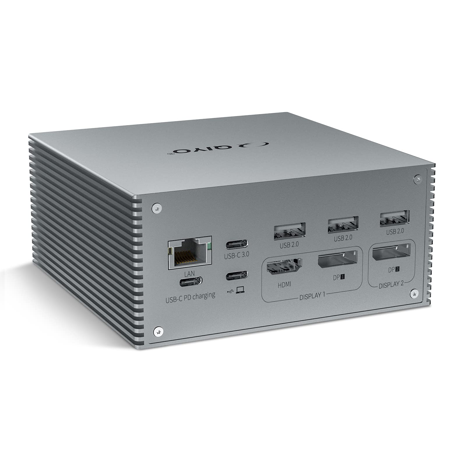 Docking Station, QIYO USB C Docking Station Dual Monitor for MacBook Pro/Air & Type C Windows Laptops (4K HDMI, 2 DPS, 100W PD, 