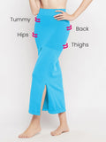 Clovia Womens Petticoat Style Saree Shapewear With Side Slit (Sw0023P47_Blue_S)