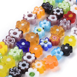 DanLingJewelry Approx 600Pcs 6mm Handmade Millefiori Glass Beads Flower Glass Beads Millefiori Loose Spacer Beads for Jewelry Ma