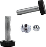 (Pack of 4) Furniture Leveling Feet 13/32 x 1-9/16 (M10 x 40 mm), Adjustable Round Legs 63/64 (25 mm) Diameter, 13/32 (M10) Thre