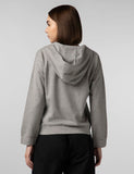 FYLTR Women's Drop Shoulder Hoodie with Lace Up Neck Detailing & Contrast Drawcord,Grey-Tastic