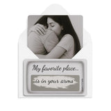 Romantic Scratch Off Card - Love Greeting Card with Hidden Message My Favorite Place Is in Your Arms- Gift for Boyfriend Gir