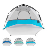 Mansader 2-3 Person Large Instant Pop Up Beach Tent, UV Protection Portable Easy Setup Sun Shade Shelter, Extended Floor with 3 