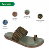 Ortho Joy Fancy Doctor Slippers | Soft Chappal For Women | Casual Flat Sandals,Green,7,B09XXWXT7K