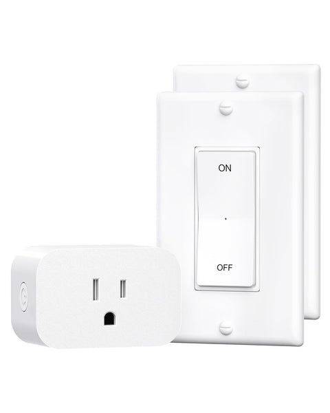 Dewenwils Remote Control Outlet, Magnetic Wireless Light Switch, 100Ft ...