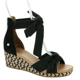 UGG Women's Yarrow Sandal, Black Canvas, 9