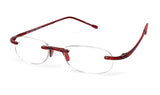 Scojo New York Gels Original Reading Glasses | 2.75x FLAME | Readers for Men & Women | Stylish, Scratch-Resistant Lenses