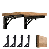 Folding Shelf Brackets 16 Inch - Heavy Duty Metal Bracket Shelf, Wall Mounted Collapsible Bracket for Space Saving Bench Table O