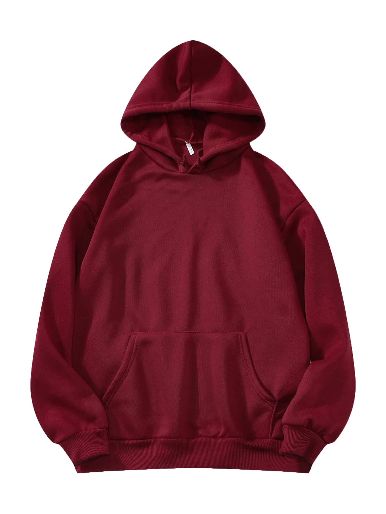 Toplot Men'S Causal Solid Woolen Blend Hoodie With Hooded Neck (Mens-Hoodie-5047-Maroon-S),Maroon,,B0BM4BGB9V