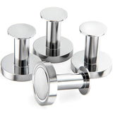 Mavoro Strong Magnetic Hooks for Hanging Coats and Bags. Set of 4 Chrome Magnet Hooks Heavy Duty Magnets, Neodymium 52 Rare Eart
