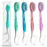 Bindex Disposable 5In1 Mini Travel On The Go Toothbrushes With Toothpaste Tongue Scrapers Floss Pick For Hotel Or Travel (Pack