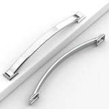 Coinkoly 10 Pack Chrome Cabinet Pulls 6.3''(160mm) Hole Centers,Cabinet Handles,Hardware for Cabinets,Kitchen Cabinet Handles,Ar