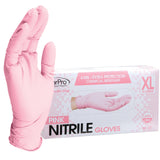 ForPro Professional Collection Disposable Nitrile Gloves, Chemical Resistant, Powder-Free, Latex-Free, Non-Sterile, Food Safe, 4
