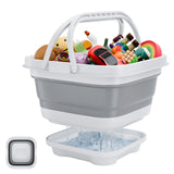 Steipirr Bath Toy Storage Organizer - Foldable Bath Toy Holder for Bathtub, Bathtub Toy Storage with Removable Drying Base, Bath