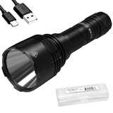 Nitecore New P30 1000 Lumen 676 Yard Long Throw Hunting Flashlight, NL2150R with Build-in USB-C Port, and LumenTac Organizer