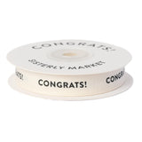 Cotton Herringbone Custom Ribbon Natural 5/8x 10 Yards (Congrats!, 5/8)