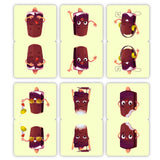 woopme Set of 6 Chokobar Ice Cream Magnetic Bookmark for Book Lovers Readers Students Gift Magnetic Page Clips Folding